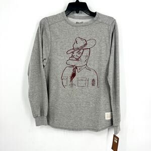 RETRO BRAND Texas A&M Aggies Ol Sarge Crew Sweatshirt Small Heather Grey NWT